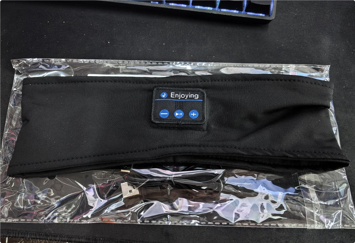 Wireless Bluetooth V5.0 Sports Headband With Music Call Stereo Shading Sleep Headband